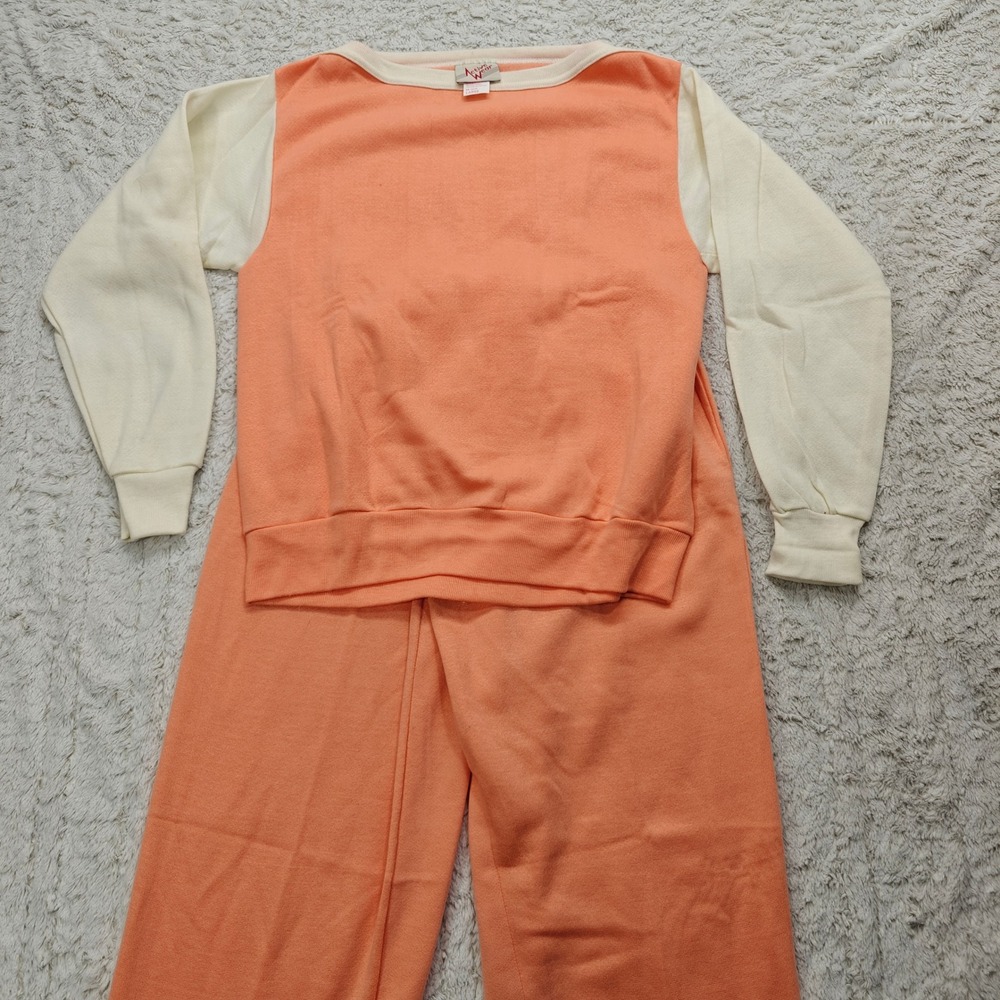 VTG 80s Colorblock Sweatsuit Set Womens Large Active Wear‎ USA Minimalist